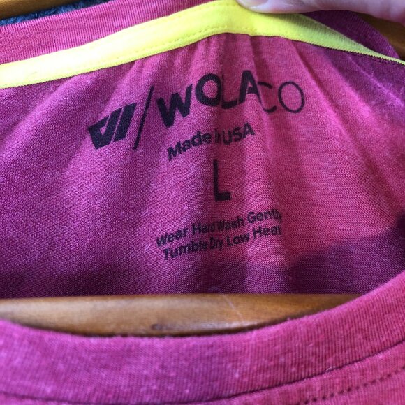 Wolaco Way of Life Long Sleeve Shirt Mens Large Red Performance Running - Picture 2 of 6